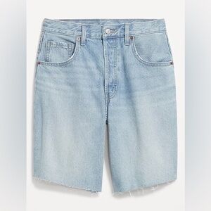Mid-Rise Baggy Jean Bermuda Shorts -- 9-inch inseam BNWT
